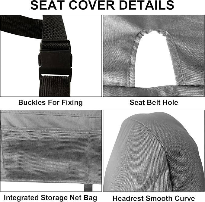 SAPUBK Custom-Fit Front Bench Seat Cover Replace for 1999-2007 Ford F250 F350 F450 F550, Waterproof 600D Oxford Cloth Interior Seat Cover Accessories(Machine Washable)