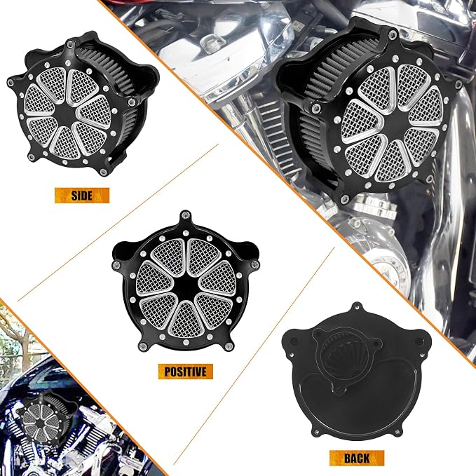 Motorcyle Air Cleaner Filter Fit for Harley Touring street glide road king trike Softail (D For M8 Touring 17-23 Trike 17-25 Softail 18-24)