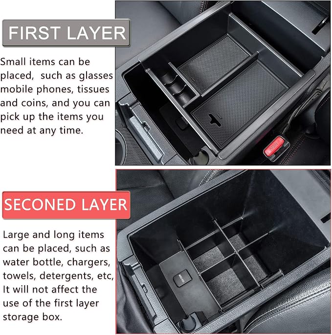 JDMCAR Center Console Organizer Set and Gear Shift Organizer Tray Compatible with 2010-2024 Toyota 4Runner Accessories