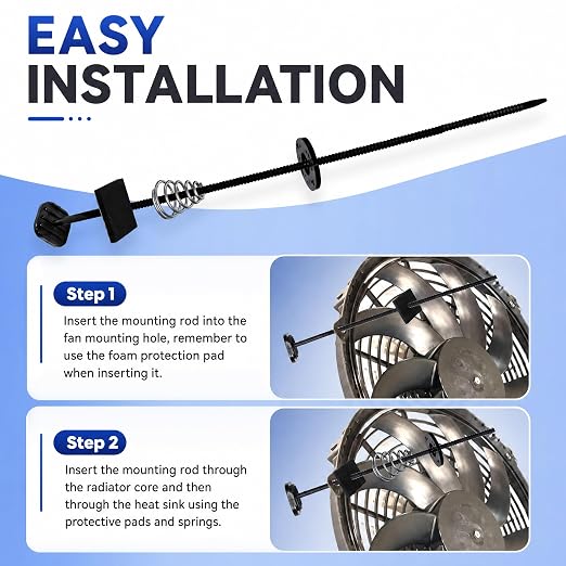 12V Digital Radiator Fan Switch Kit with Mounting Kit, Dual Electric Fan Switch Replace #0444, Adjustable 104°F-230°F w, IP54