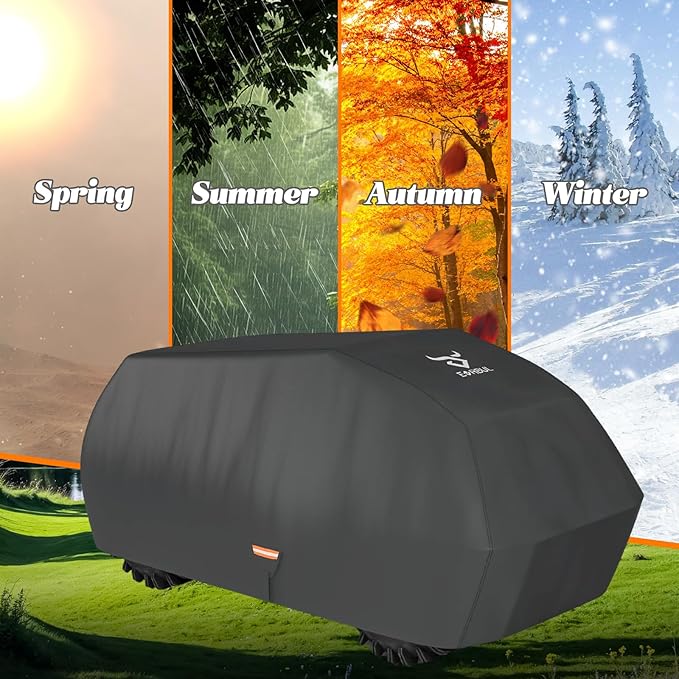EVRBUL Heavy Duty 420D ATV Cover Windproof Quad Cover 96.5″L×50″W×46″H Compatible with Can-Am Polaris Suzuki Honda All Weather Waterproof and Dustproof 4 Wheeler Cover