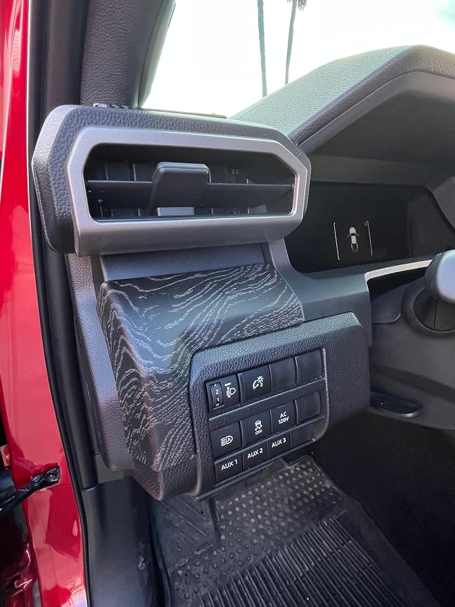 Dashboard Cover for Toyota 4Runner 2025 2026 Interior Accessories 8inch&14inch Display Center Consoles ABS Frame Trim (Black Wood, Dashboard Cover for 4Runner)