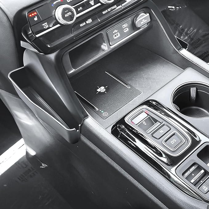 HGWEI Center Console Shifter Organizer Compatible with Honda Pilot 2023 2024 2025 and 2026 Passport Interior Accessories Armrest Storage Box Gear Shift Tray Compartment Divider