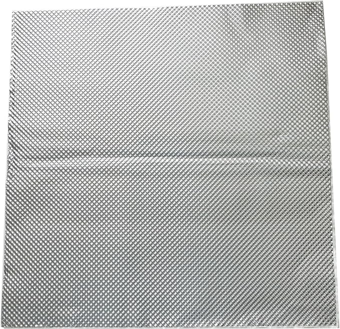 AC PERFORMANCE Reduce Radiant Heatshield Armor 2' Long x 2' Wide x 1/2" Thick Exhaust Pipe Multipurpose Heat Shield, Fiberglass Laminated Aluminum
