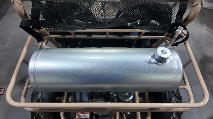 Silver Gas Tank Fuel Tank Aluminum Cylinder 6 x 20" Center Fill 2 1/8 Gallon minibike gas fuel tank For Golf Cart ,Motorcycle ,Dune Buggy ,mini bike ,go kart gas tank