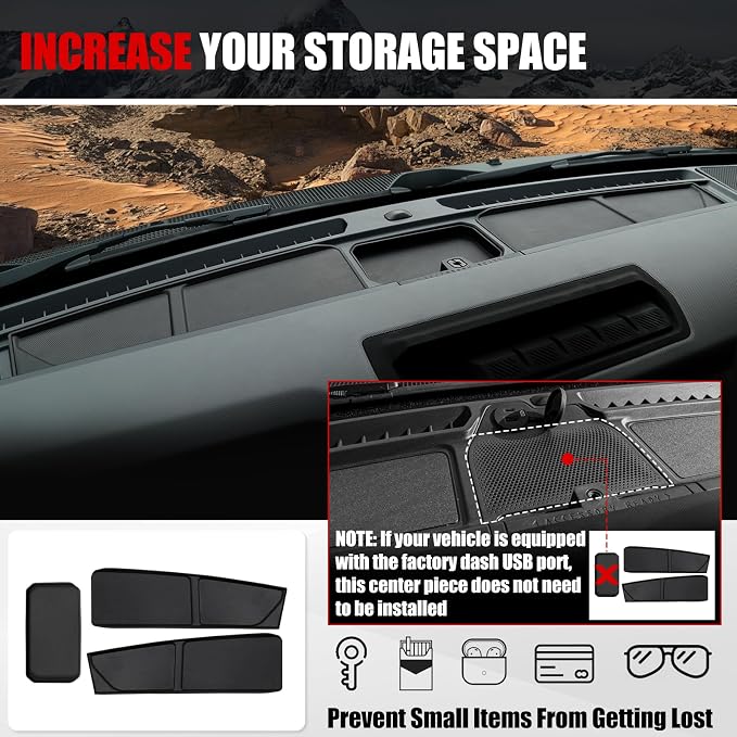 Mabett Storage Organizer Set for Ford Bronco 2025 2026 Accessories (Not for Manual Transmission and Bronco Sport) with Central Control Storage Set, Door Handle Storage Compatible with Ford Bronco
