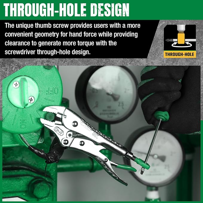 SK 5-Piece Locking Pliers Set, Long Nose & Curved Jaw Locking Pliers, Premium CR-V Construction, Ergonomic Anti-slip Handle, Ideal for Welding or Assembly, with Rolling Pouch