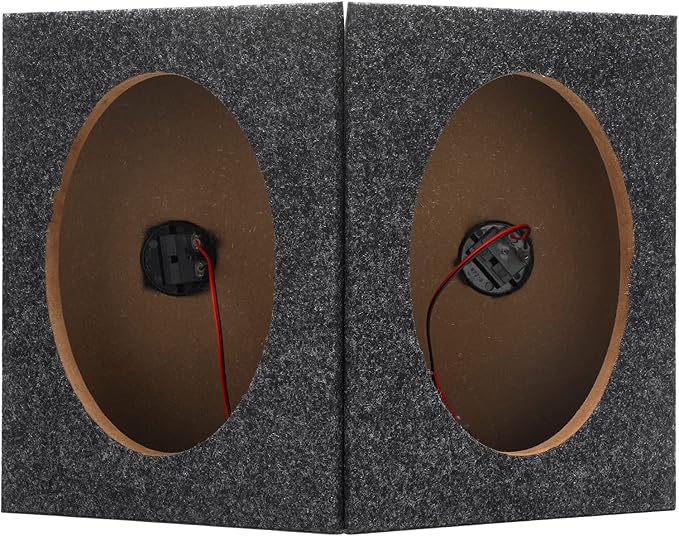BBTO 2 Pcs Angled Style Car Audio Speaker Box 6x9 Speaker Boxes Car Audio Enclosures Sturdy Constructed Truck Speaker Box for Home Vehicle Subwoofer Sound Supplies(8.25 x 5 x 12 Inch)