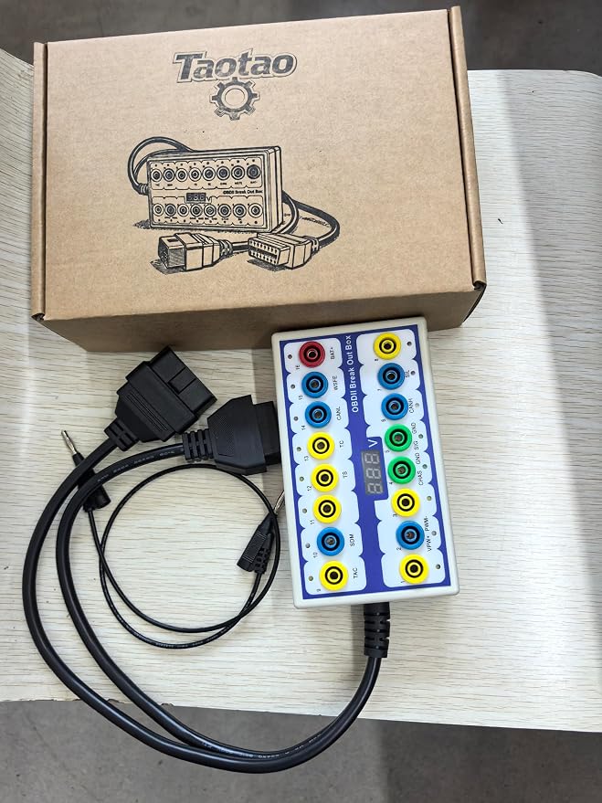 Taotao OBDII Diagnosis Scan Tool Protocol Detector ＆ Break Out Box OBD Diagnostic Tool OBD line Signal Text car Fault Diagnostic Tool