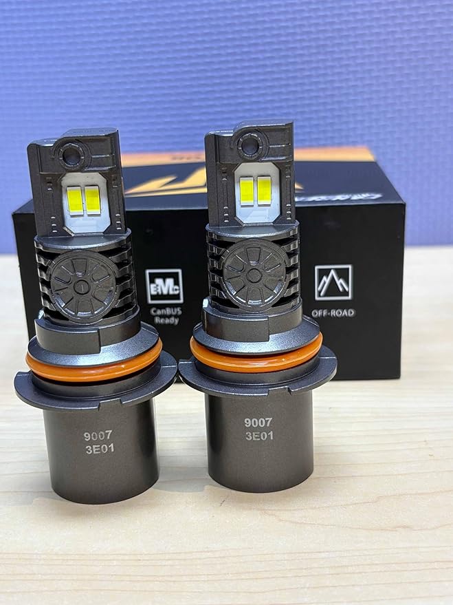 Termitor Brightest 9007/HB5 Light Bulbs, 80,000LM Brightness Hi/Low Beam, 6500K Cool White, 1:1 Halogen Size 9007 Off-road Fog Light, Plug-N-Play, No Adapter Required,IP68 Waterproof, Pack of 2