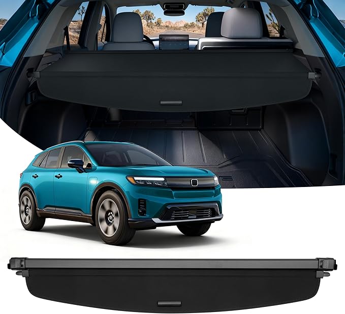 Powerty Retractable Cargo Cover for Honda Prologue/Chevy Blazer EV 2024-2026 (Not for Blazer), Canvas Texture Trunk Cover Privacy Screen Rear Security Shade for Prologue/Blazer EV Accessories