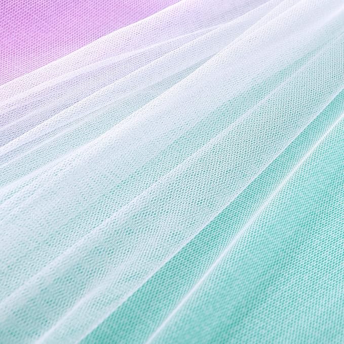 XiDi Curtains for Girls Bedroom Kids Room 2 Panels Colorful Rainbow Design Unicorn Wall Decor Blackout Pink Curtains Cute Mermaid Princess Room 34 Wide 63 Inches Long Grommet Drapes Pink Purple Green