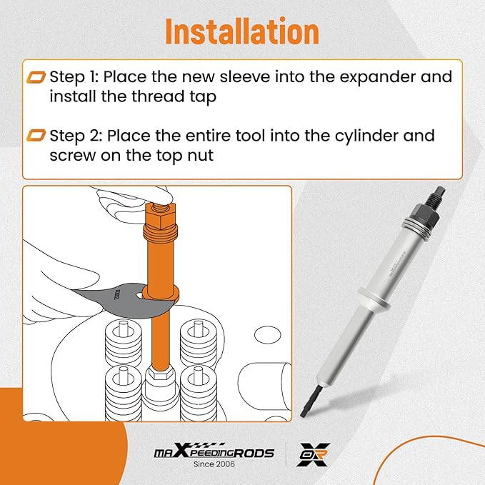 maXpeedingrods Injector Nozzle Cup Sleeve Tube Remover & Installer Tool Kit for Volvo Truck D11 D12 D13 D16 FM12, for Mack Truck MP7 MP8 MP10 Engine, Replace 9986174 88800387 88800196