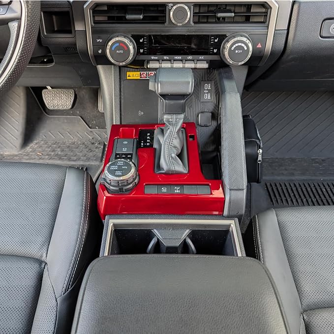 for Toyota Tacoma 2024 2025 2026 for 4Runner 2025 2026 Interior Accessories Gear Shift Knob Head Cover & Gear Shift Panel Cover ABS Decorative Frame Trim