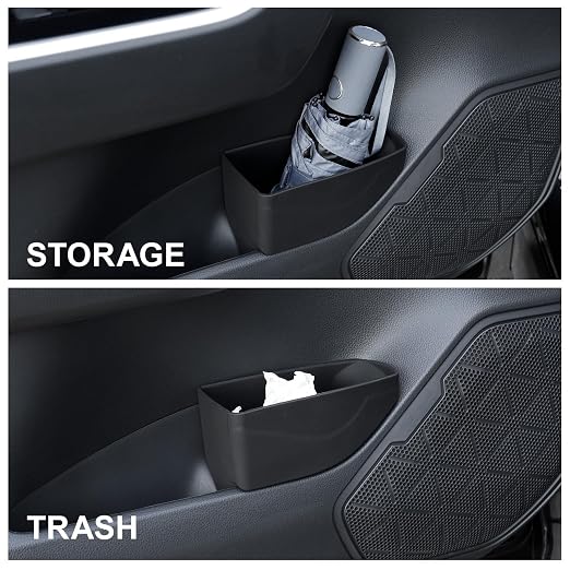 ELECFRESH 2PCS Door Side Trash Can and 6PCS Center Console Organizer Tray Compatible with 2019-2024 2025 Toyota RAV4
