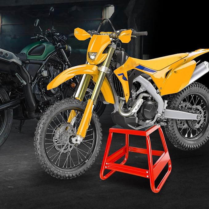 Jack Boss Motorcycle Stand Lift Dirt Bike Stand, Universal Panel Dirtbike Stand Jack Fit for Yamaha, for Honda and Suitable for Kawasaki, 1000LBS Capacity Removable Maintenance Motocross Stand Red