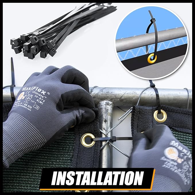 Royal Shade Custom Size 5' x 92' Brown Fence Privacy Screen Windscreen Cover Netting Mesh Fabric Cloth - Cable Zip Ties Included (We Make Custom Size)