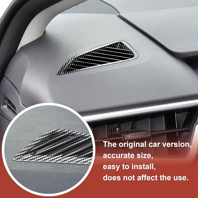 Carbon Fiber Front AC Air Vent Cover Compatible with Toyota Corolla 2020–2026 & Corolla Hatchback 2019–2026