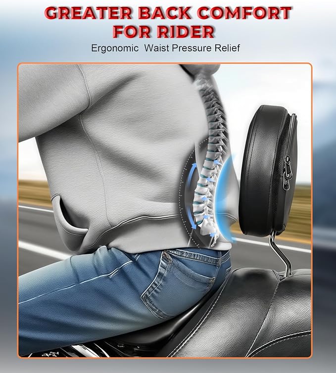 Driver Backrest Rider Back Rest Backpad Compatible with Indian Scout Sixty/Bobber/Classic Solo Seat 2025-up