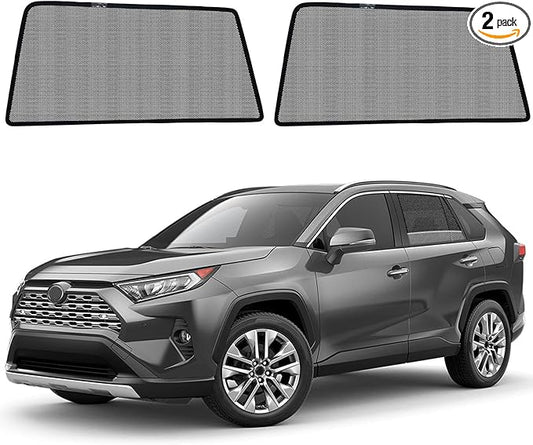 RAV4 Specific Side Window Sun Shades, 2019-2024 Rear Vehicle Interior Shade for Baby Mesh Car Window Covers, Breathable, UV Protection and Heat Insulation (RAV4（2019-2024）, Rear Side-2pcs)