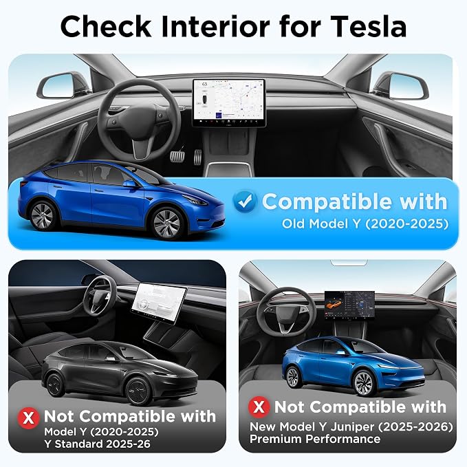2026 Upgraded for Tesla Model Y Accessories Sunshade Roof [No Sag, Ice-Crystal Cooling Coatings] Heat Insulation Glass Roof Sun Shade for Tesla Model Y Accessories 2020-2024 Black