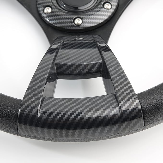 14inch Carbon Fiber Grip Golf Cart Steering Wheel for Golf Cart Club Car DS and Club Car Precedent EZGO Yamaha Steering Wheel
