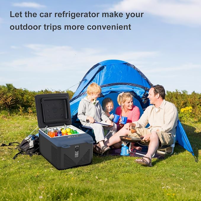 KI9 12 Volt Refrigerator,Mini Portable Freezer,10 Quart Car Cooler,12V Car Fridge,12/24V DC 100-240V AC for Camping, Travel, Truck, RV, Boat -4℉~68℉