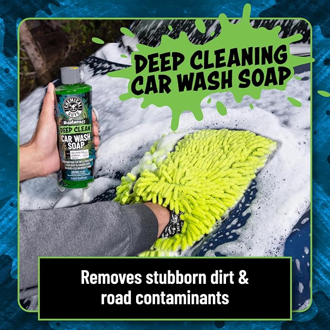 Chemical Guys High Impact Car Wash Soap, Deep Cleaning Vehicle Shampoo With Thick High Lubricity Suds, For Paint, Clear Coat, Wheels, and Exterior Surfaces - 128 Fl Oz