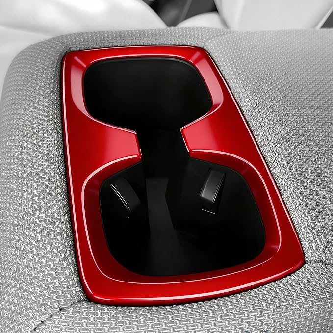 Front Rear Holder Decors for Toyota 4Runner 2025 2026 Interior Accessories Dashboard Cover Center Consoles ABS Trim Dark Red