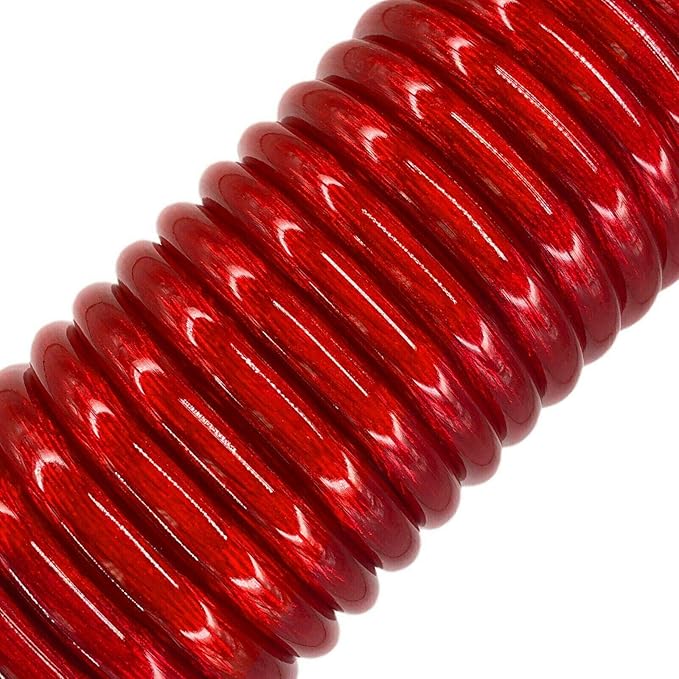 Audiobank Complete 0 Gauge up to 6500 Watts Car Amplifier Installation Power Wiring Kit with Thick 17 Feet FT 0 Gauge Power Cable 150A Fuse Included -Red