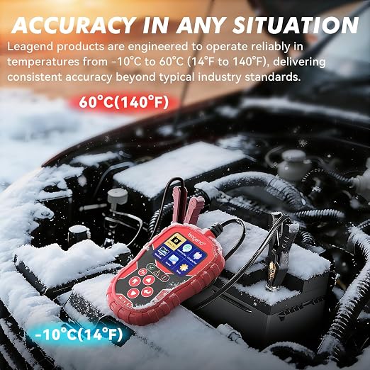 Car Battery Tester 6V/12V with 20-2000A CCA, 24V Cranking/Charging System Test, Quick Test & Multi-Standard Support, Diagnostic Tool for Trucks/Boats/RVs/Marine Vehicles