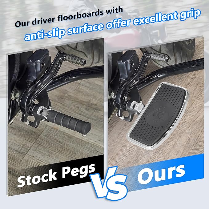D-shaped Driver Footboards Front Rider Foot Rest Floorboards for Indian Scout Sixty Bobber 2015-2025 Models Foot Pegs Accessories(Chrome, Skull Swords)