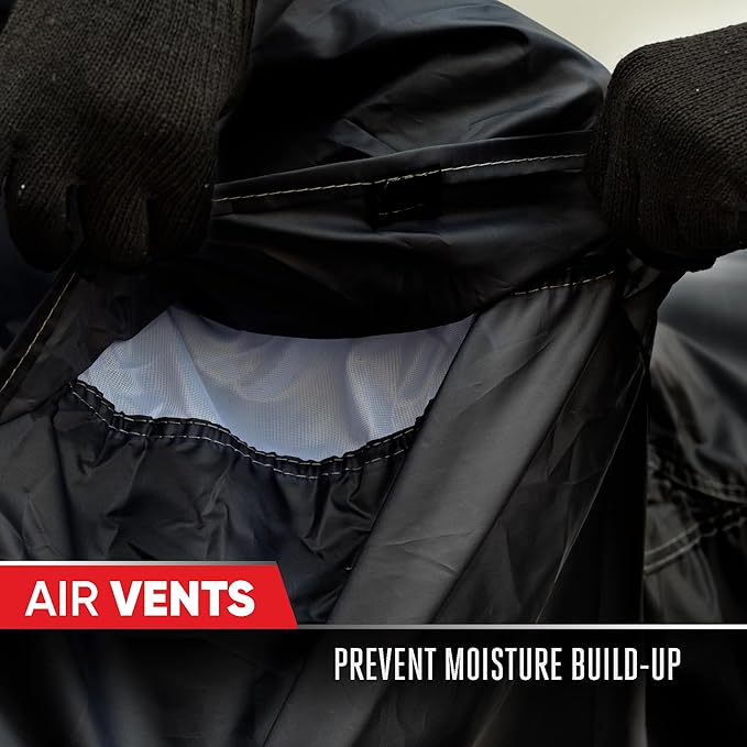 Motor Trend SportsFlex All Weather Waterproof Motorcycle Cover Breathable Durable Protection XL: 97" x 41" x 50"