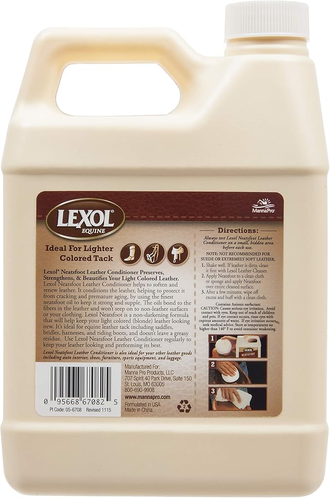 Lexol Neatsfoot Leather Conditioner | Helps soften and renew | 1 Liter