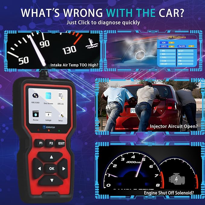 OBD2 Scanner Code Reader Car Diagnostic Tool Engine Fault Code Reader CAN Scan Tool for Check Engine Light Universal for All OBD II Protocol Cars After 1996