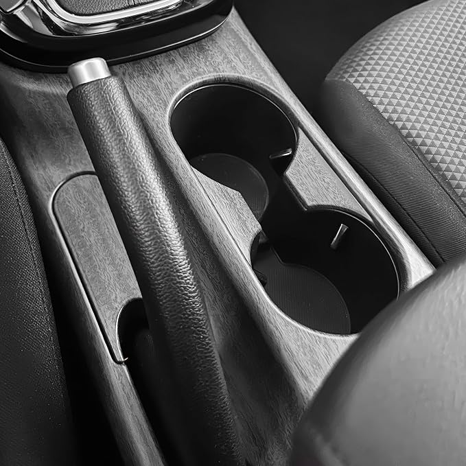 YOUTOOCAR Water Cup Holder Trim Cover Compatible with Kia Soul 2020-2026 Accessories (Wood Grain)