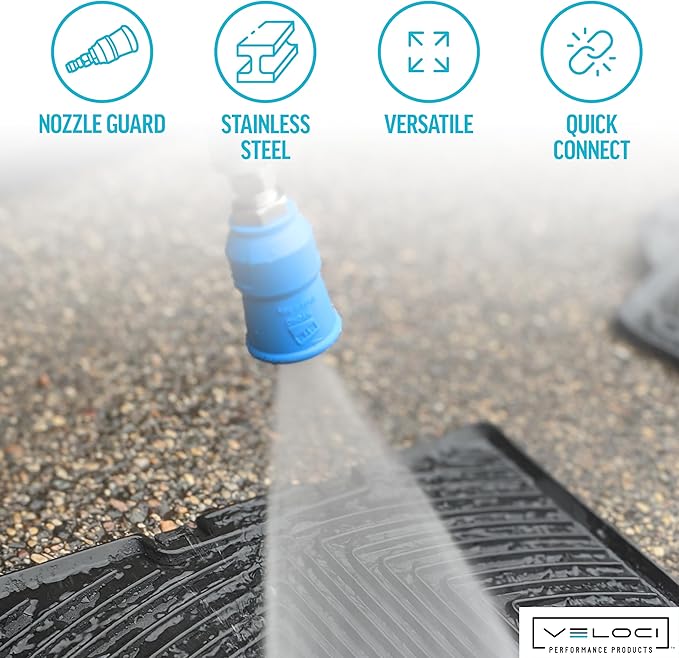MTM Hydro Acqualine Pressure Washer Nozzle Guard Holder Tips Protector with 1/4” Quick Coupler Plug, 40 Degrees 3.0 Commercial Grade