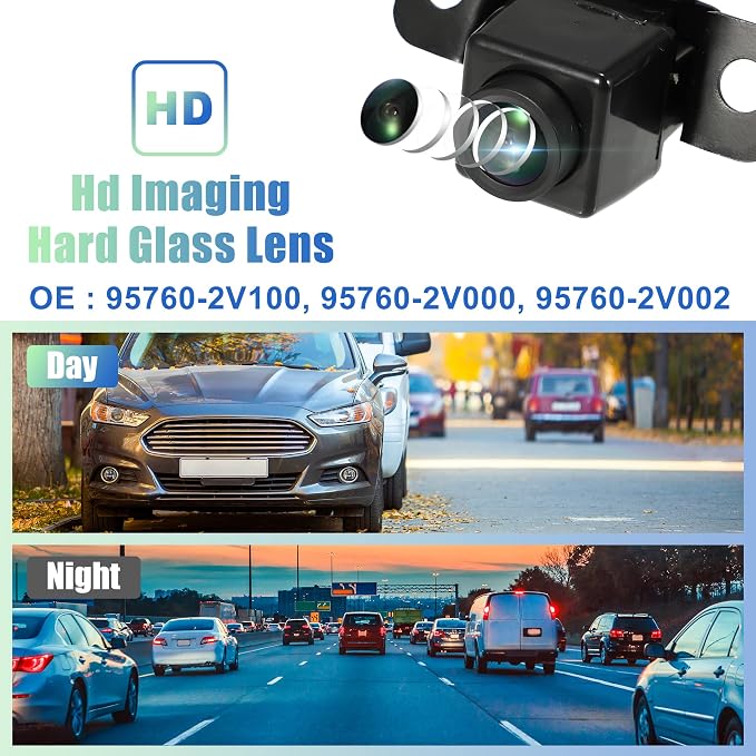 X AUTOHAUX Rear View Back Up Camera Rear Park Assist Reverse Camera 95760-2V100 for Hyundai Veloster Base 2012-2017