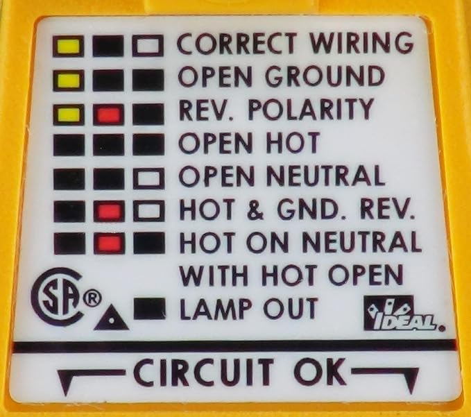IDEAL INDUSTRIES INC. 61-051 E-Z Check Plus GFCI Receptacle Tester