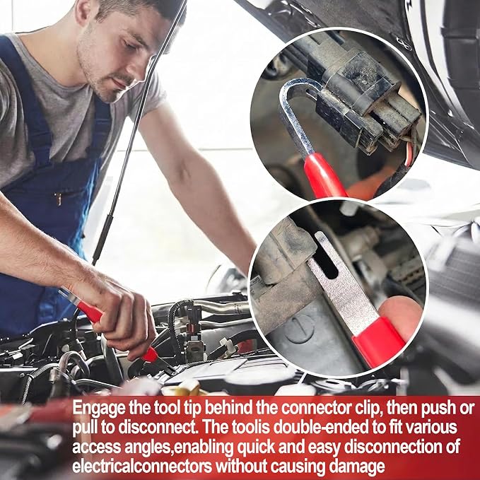 5-Pcs Electrical Disconnect & Hose Clamp Pliers Set + 18-Pc Terminal Kit, Hard-Shell Case – Connector Separator & Depinning Tool for MAF Sensor, Fuel Injector, Ignition Coil | Cars Trucks SUVs