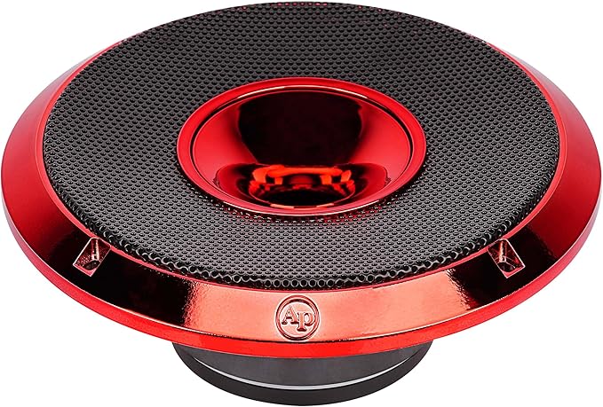 Audiopipe 8" Compression Horn Mid-Range Loudspeaker (APMB-828GH-RED), 400W, Built-in Compression Horn Driver, Flat Steel Basket, 2-Way Coaxial, KSV Voice Coil, Grill, Sleek Candy Red