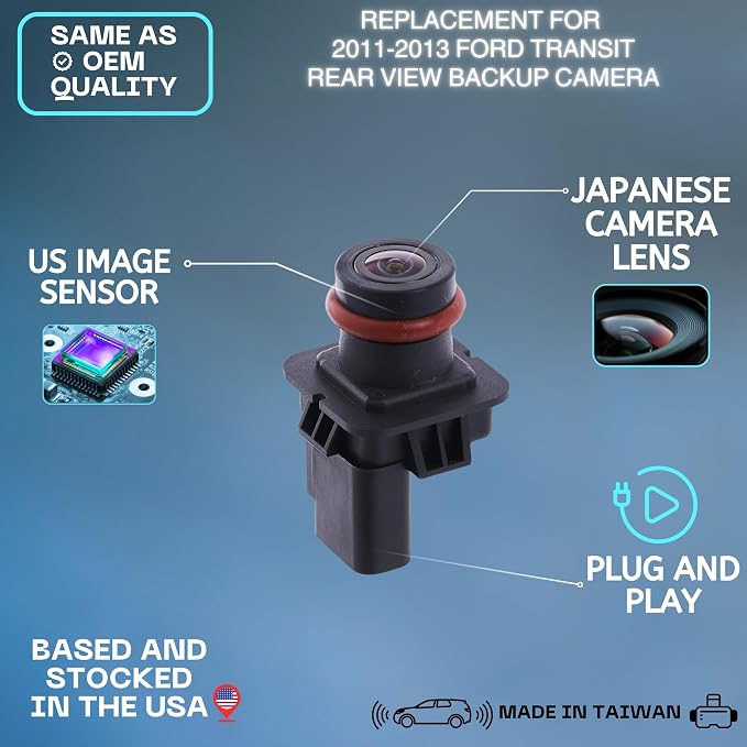 Backup Camera Replaces for 2011-2013 Ford Transit OE Part # BT1Z-19G490-A | BT1Z19G490A