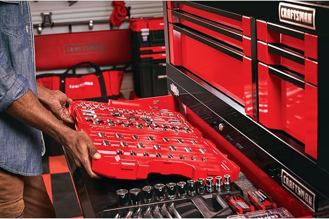 CRAFTSMAN Mechanics Tool Set, 1/4" & 3/8" Drive, SAE/Metric, 81 Piece (CMMT82335L)