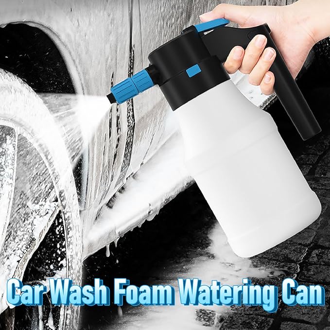 1.5L Electric Foam Sprayer, Cordless Car Wash Foam Gun, Garden Sprayer, PP Electric Foam Spray Bottle for Car Washing Garden Watering, Foam Cannon Electric Foam Sprayerfor Hose
