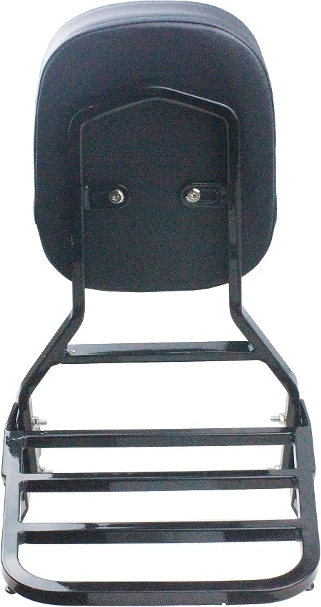 YHMOTO Passenger Backrest Sissy Bar with Luggage Rack for Kawasaki Vulcan 900 VN900 Classic Custom 1996-2023 (New Style-Black)
