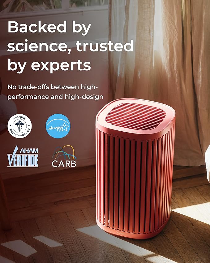 Windmill Air Purifier for Home - 3-In-1 Filtration for Dust, Smoke, & More - True HEPA Filter, Activated Carbon, & Pre-Filter - Ultra-Quiet - App Compatible - Covers Up To 975 sq ft - Navy