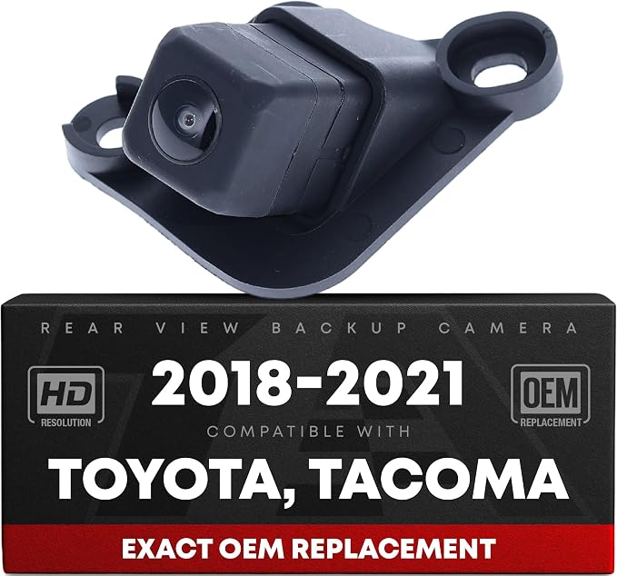 Rear View Backup Camera, Reverse Park Assist - Compatible with 2018-2021 Toyota Tacoma - OEM 8679004040, TO1960147