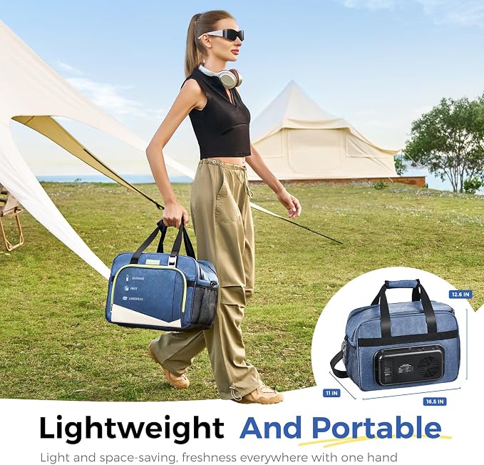 outohome Electric Portable Cooler Plug in 12V Car Cooler Bag, Warmer Bag for vehicle, DC Power Cord,25L Insulated Lunch Bag for Family Outings, Grocery,Camping,Truck Drivers,All Season ﻿