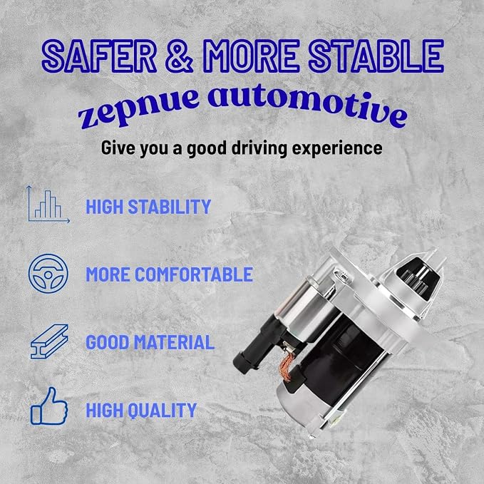 Starter Compatible with Toyota 4.0L 4Runner 2003-09, FJ Cruiser 07-09, Tundra Tacoma 2005-2010 2810031050 28100-31050 281003105084 28100-31050-84 336-1786 410-52161 4280001250