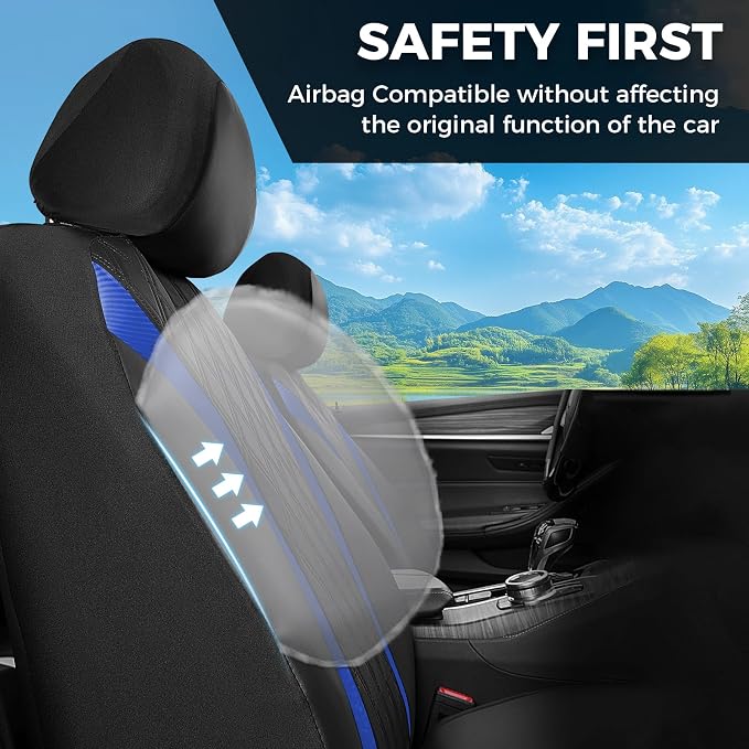 FLORICH Seat Covers, Car Seat Covers Full Set, Waterproof Leather Car Seat Protector, Front and Rear Seat Covers for Cars, Automotive Seat Covers Universal Fit for Most Cars SUV Truck